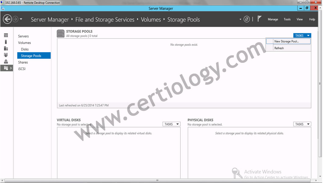 Storage Pool option