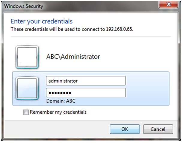 username & password 