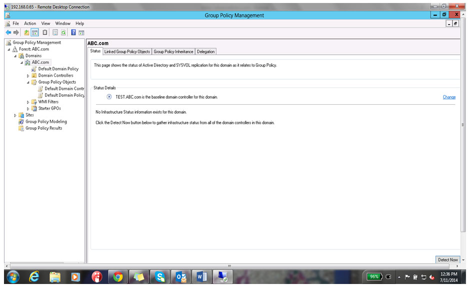 Group Policy Management window 