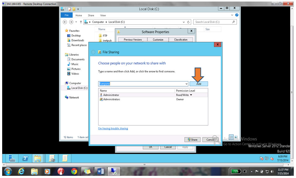 Cick on Add button as shown below