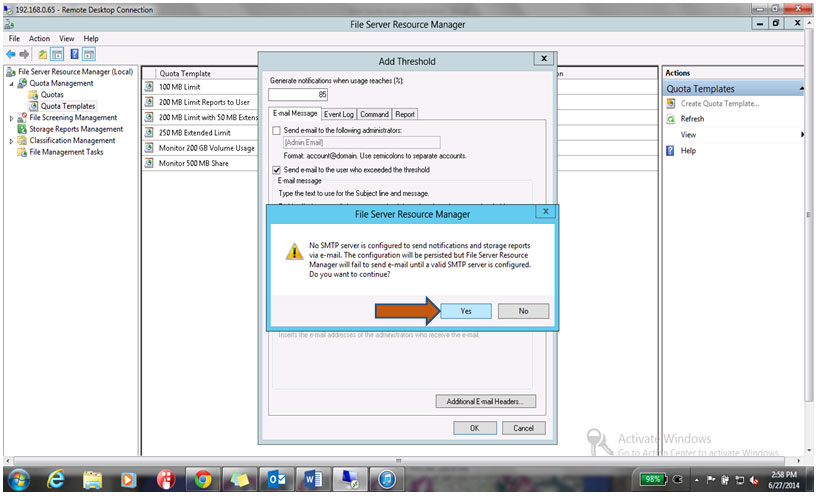 SMTP server 